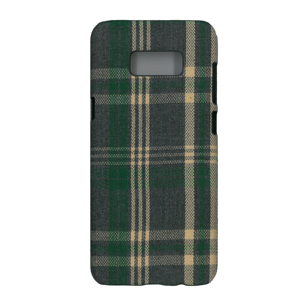 Husa de protectie spate cu invelis textil, Eurocell, pentru Samsung Galaxy S8 Plus, carouri verzi