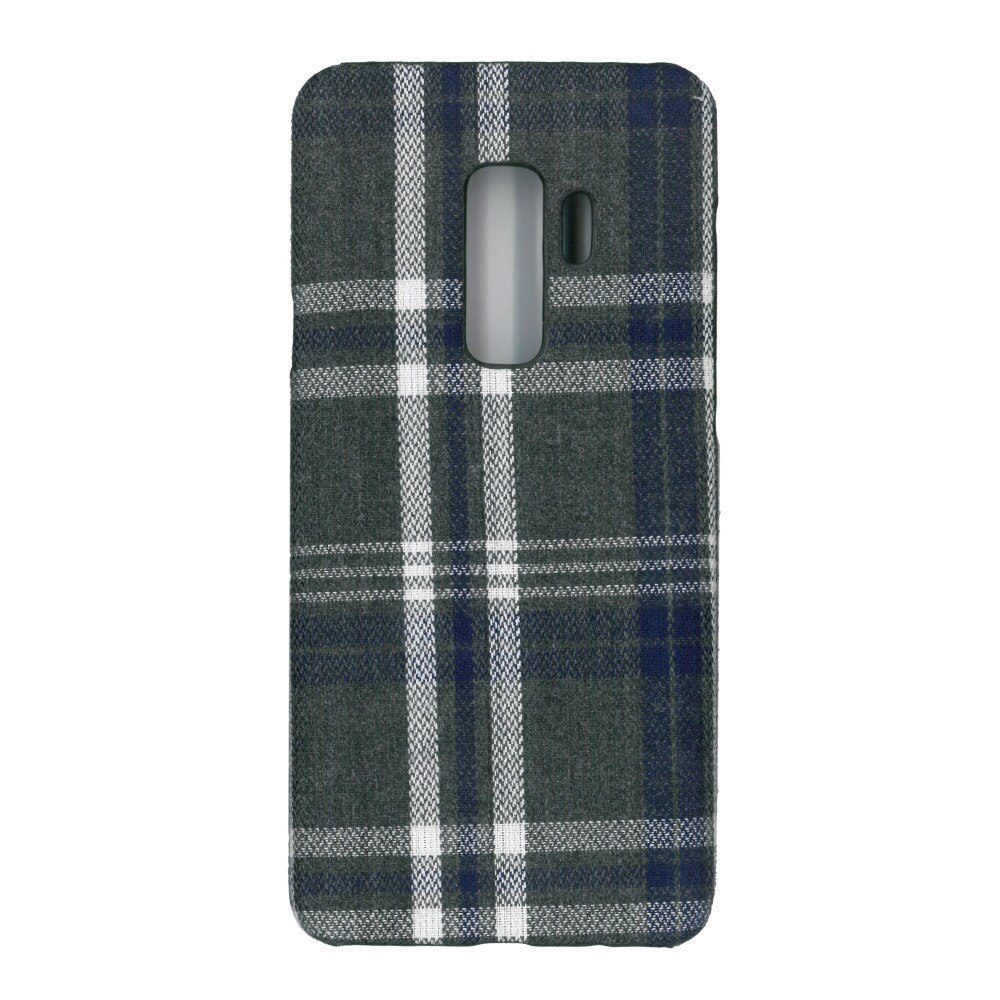 Husa de protectie spate cu invelis textil, Eurocell, pentru Samsung Galaxy S9 Plus, carouri rosu