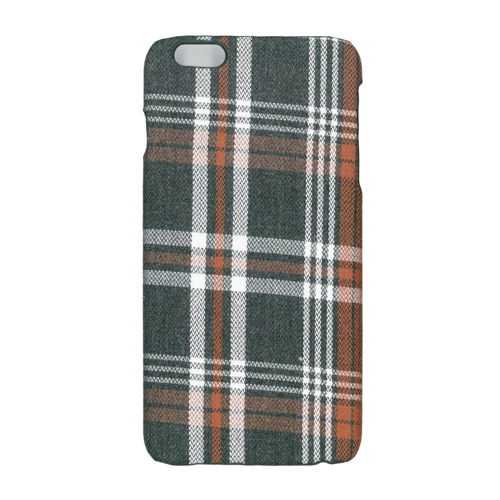 Husa de protectie spate cu invelis textil, Eurocell, pentru iPhone 6 Plus, carouri maro