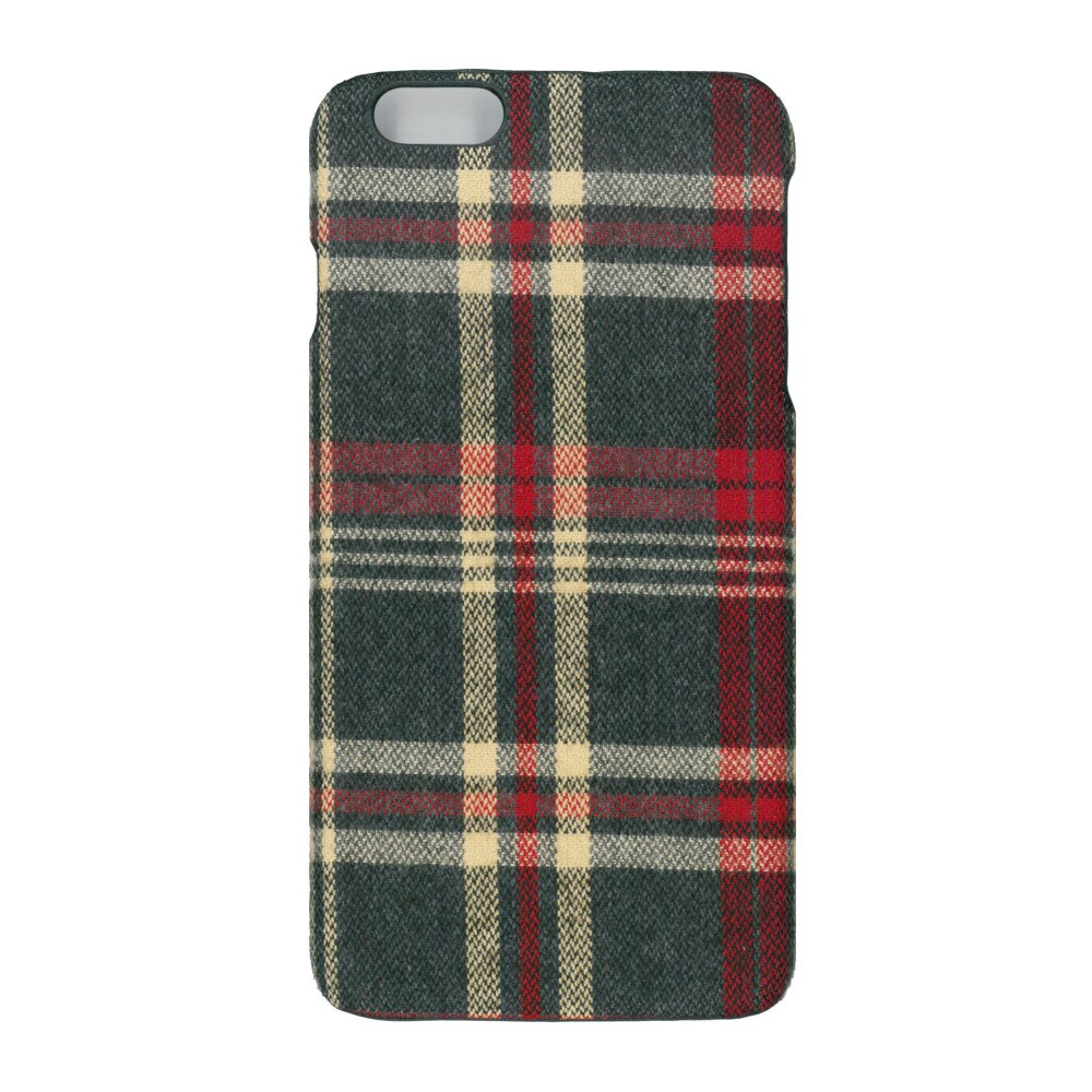 Husa de protectie spate cu invelis textil, Eurocell, pentru iPhone 6 Plus, carouri rosii