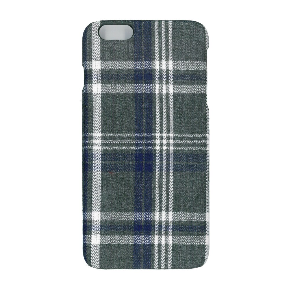 Husa de protectie spate cu invelis textil, Eurocell, pentru iPhone 6 Plus, carouri albastre