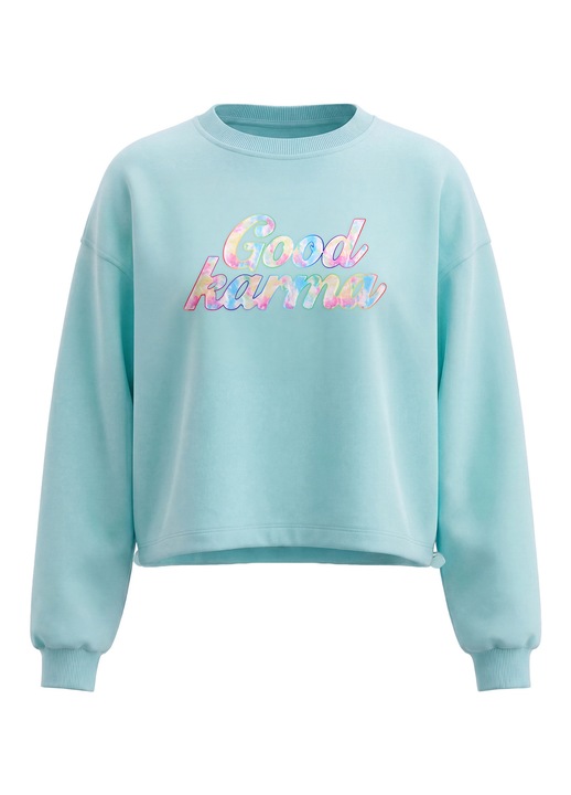 IBEEZA női kapucnis pulóver – kék, L méret