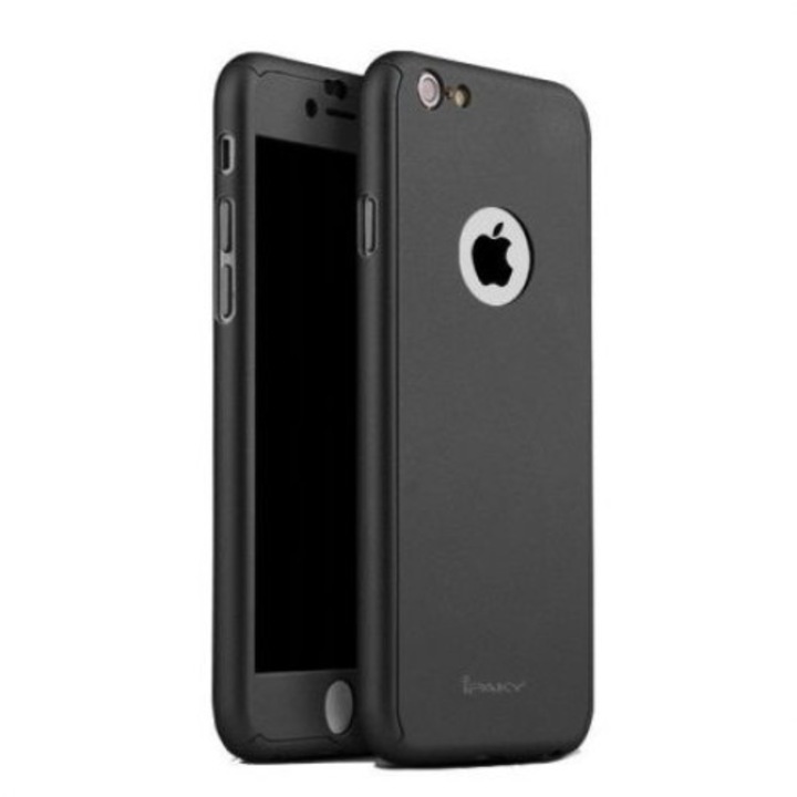 Защитно покритие за Apple iPhone 6 Plus / 6S Plus, iPaky Pro Black Original, пълно 360 градусово покритие с безплатно защитно фолио