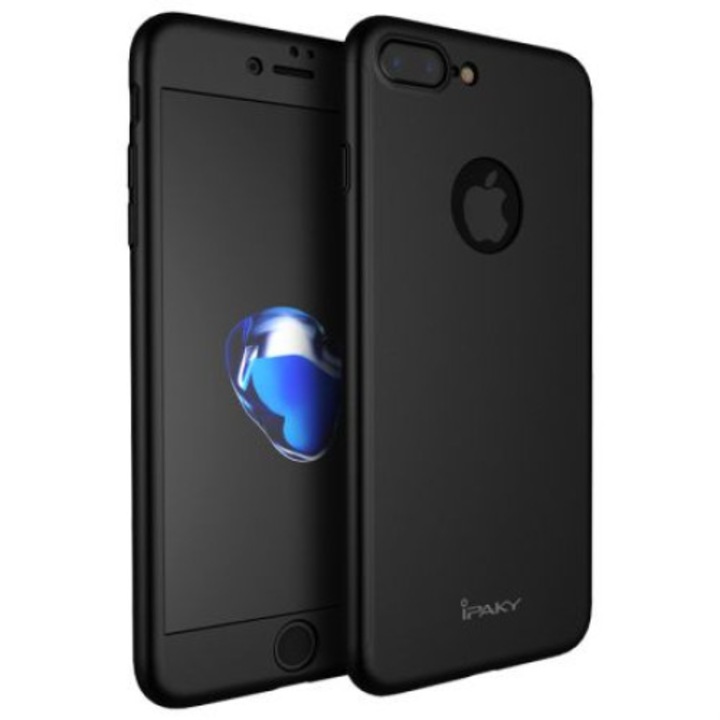 Капак за Apple iPhone 7 Plus MyStyle iPaky Original Black, пълно покритие 360 градуса