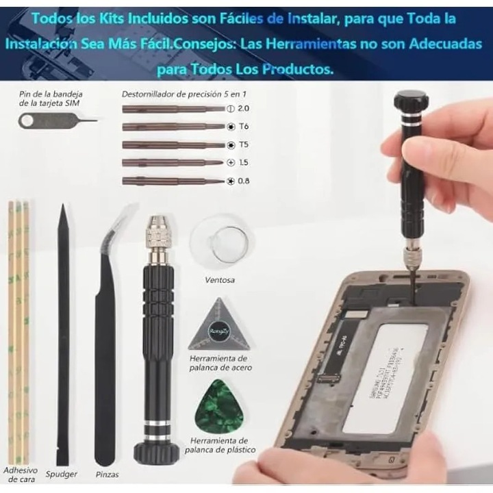Ecran LCD cu digitizer si cadru pentru Samsung Galaxy A26 5G, kit de inlocuire cu instrumente, negru, model K0544-26817-581-AMC