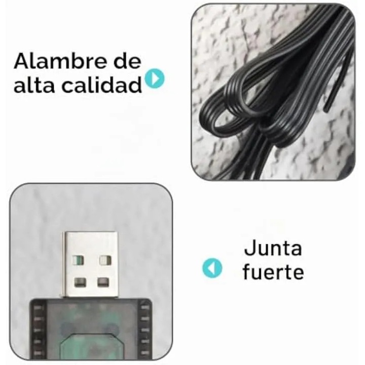 Adaptor de incarcare USB la SM-4P pentru acumulator LiPo 7,4V, K0544-26817-1541-AMC, negru, set 4 buc., intrare 5V, iesire 7,4V, LED indicator, cablu 50 cm, protectie la supratensiune si supracurent