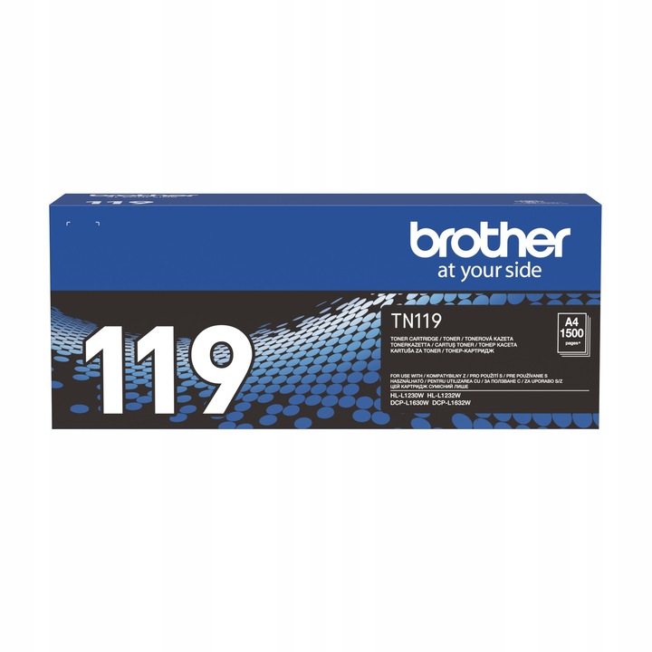 Toner Brother TN-119 eredeti, fekete, 1500 oldal, HL-L1230W/HL-L1232W/DCP-L1630W/DCP-L1632W készülékekhez, P/N JII43DGCHWQA