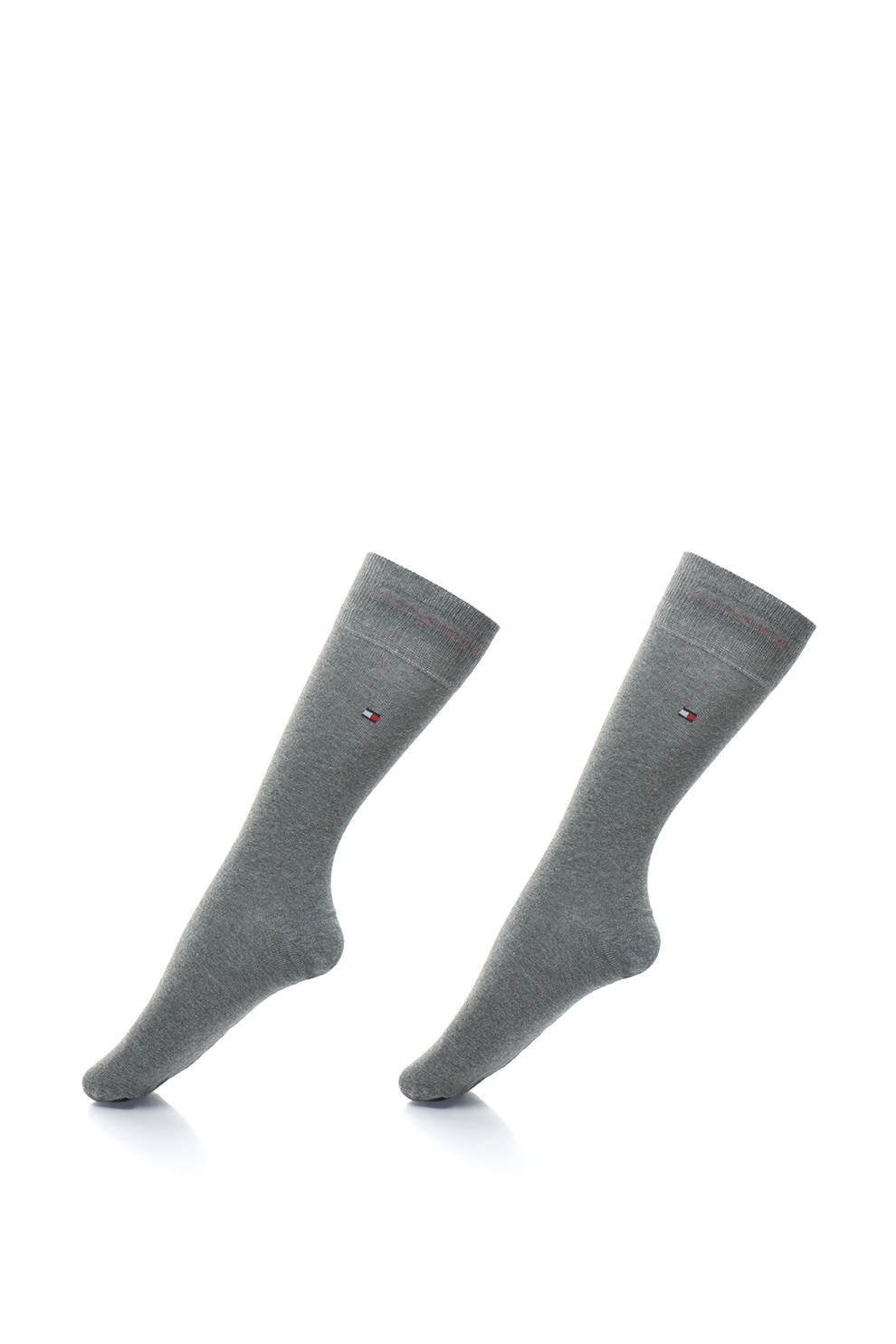 Tommy Hilfiger, Set de sosete lungi - 2 perechi, Gri melange
