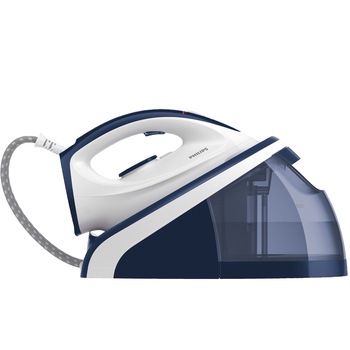 Statie de calcat Philips HI5916/20, 2400 W, 5 bari, 1.1 l, Jet de abur 180 g/min, Abur variabil 100 g/min, Alb/Albastru Statie de calcat Philips HI5916/20, 2400 W, 5 bari, 1.1 l, Jet de abur 180 g/min, Abur variabil 100 g/min, Alb/Albastru