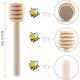 Lingurite pentru miere din lemn, set 30 buc., 8 cm, lemn natural