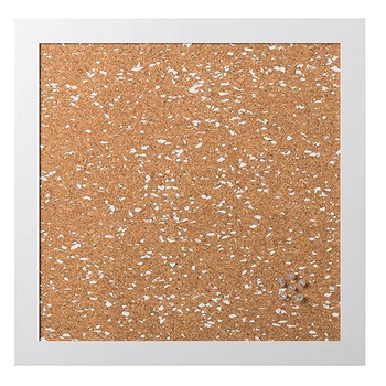 Panou de pluta cu puncte albe, BI-OFFICE, 45x45 cm, rama lemn alba Panou de pluta cu puncte albe, BI-OFFICE, 45x45 cm, rama lemn alba