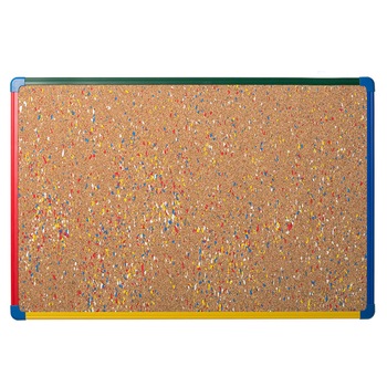 Panou de pluta, BI-OFFICE, 60x90 cm, rama multicolora Panou de pluta, BI-OFFICE, 60x90 cm, rama multicolora