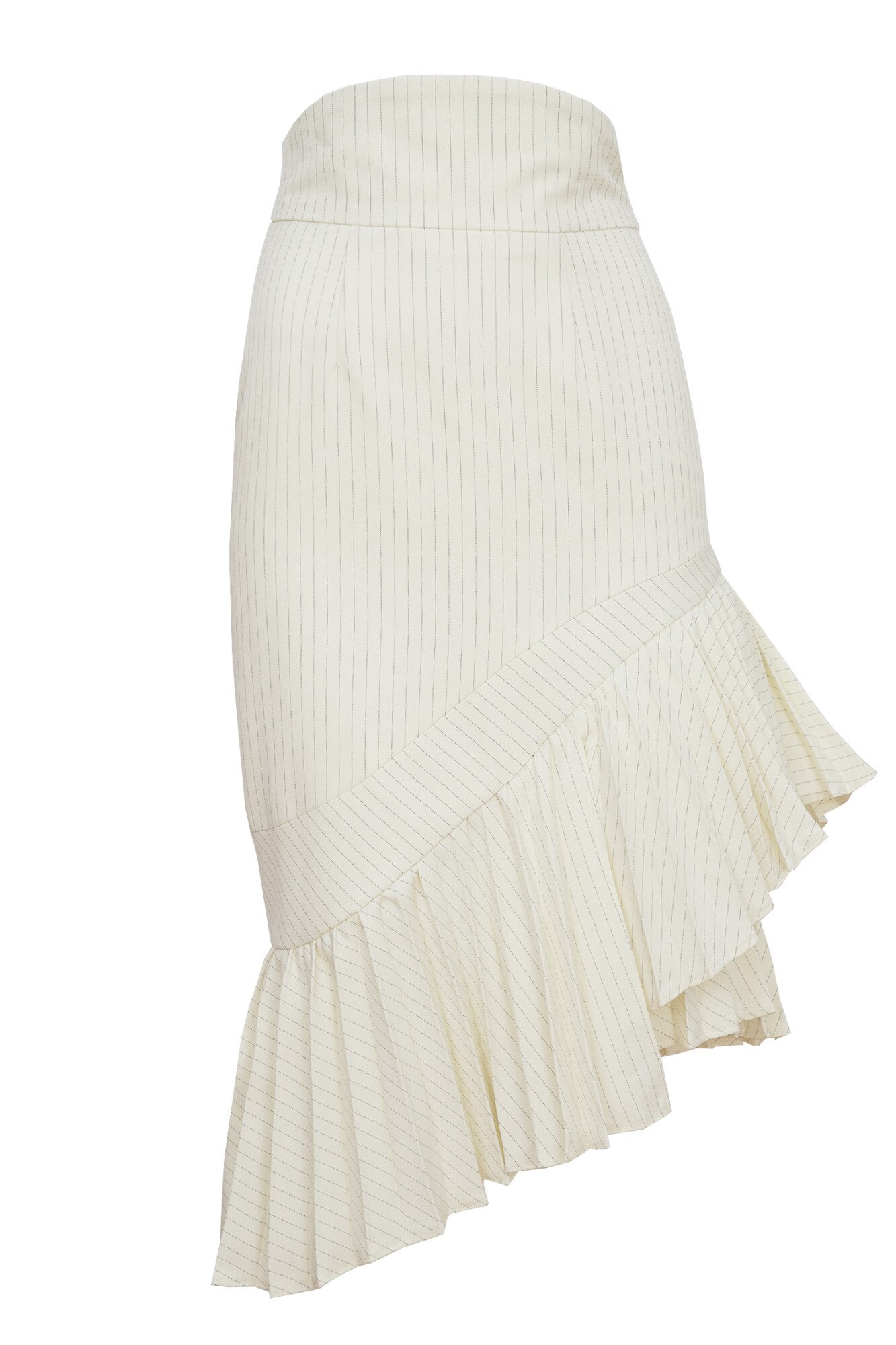 Fusta conica cu pliseuri asimetrice