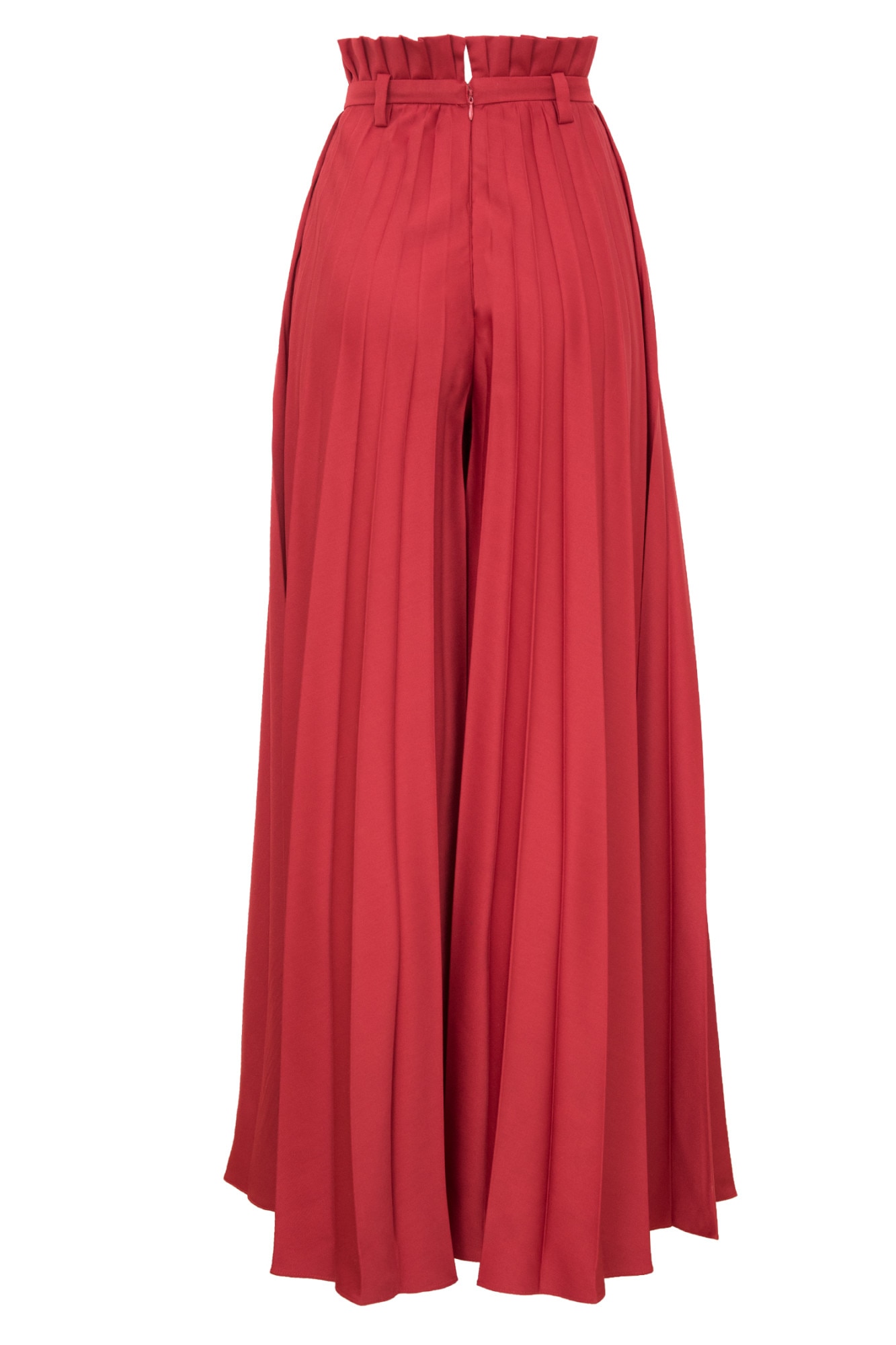 Dragon industry Make it heavy Pantaloni rosii largi plisati cu talie inalta, ATU Body Couture L-INTL -  eMAG.ro