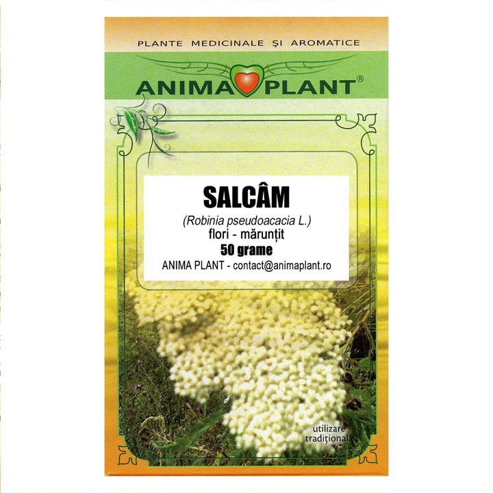 Salcam, Robinia pseudacacia, flori, pentru ceai, Anima Plant, 50 g