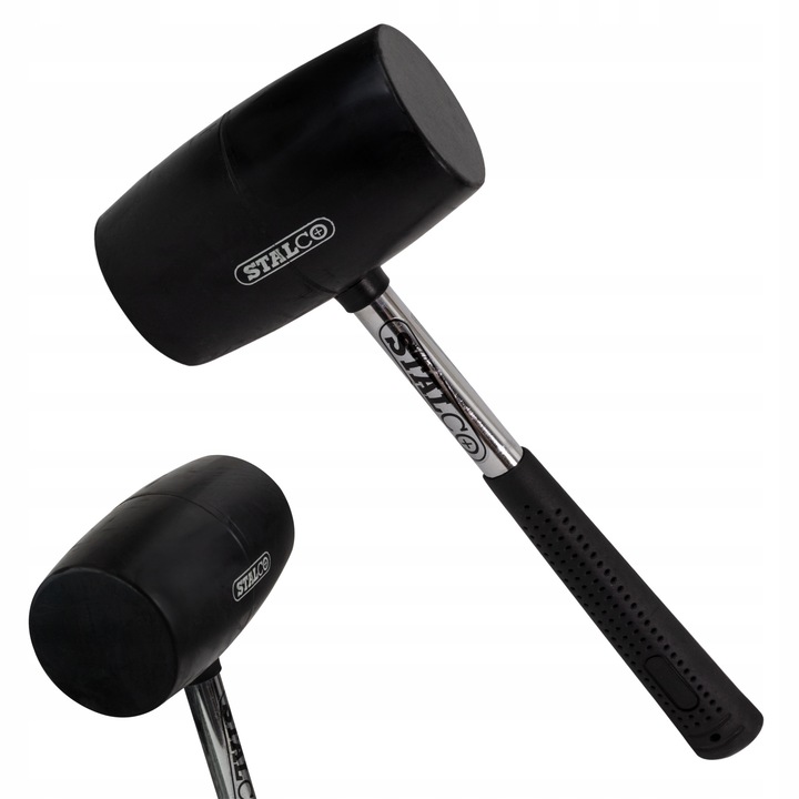 Ciocan de cauciuc Stalco 65mm, coada metalica, pentru lovituri precise