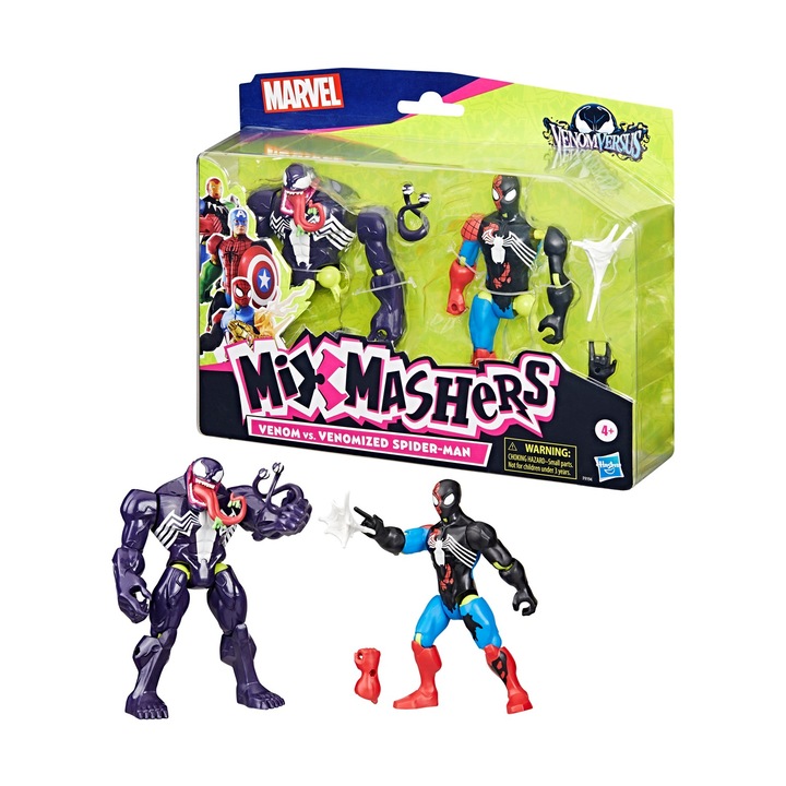 Hasbro Transformers: MixMashers - Мултипак Venom срещу Venomized Spider-Man (F9194)