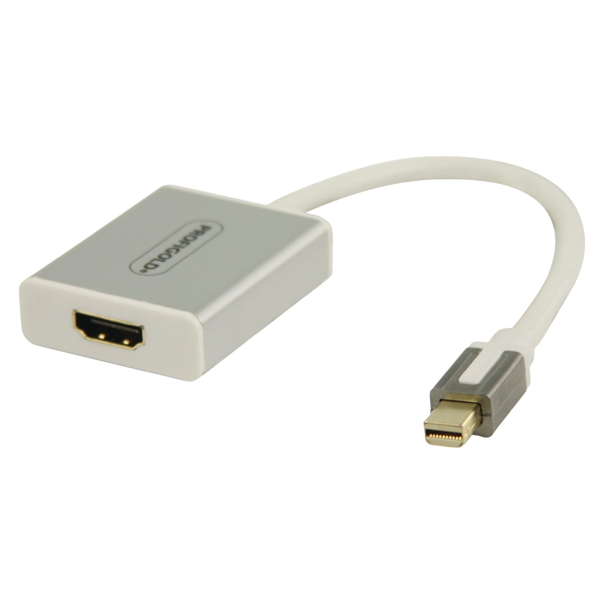 Adaptor de inalta calitate mini DisplayPort - HDMI 0.2 metri, alb, Profigold