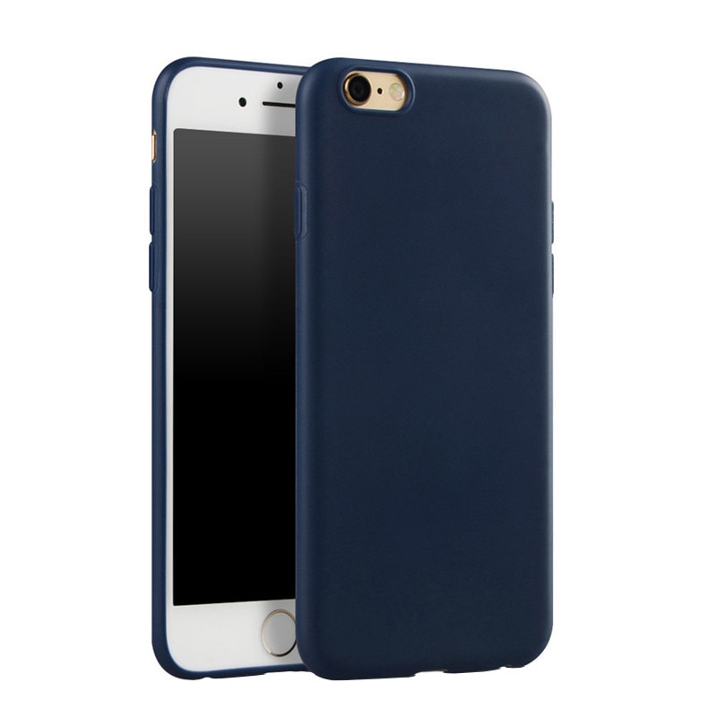 Husa Kabelwelt GKWQCHS140 pentru Apple iPhone 6/6s, Capac premium silicon slim, Albastru mat