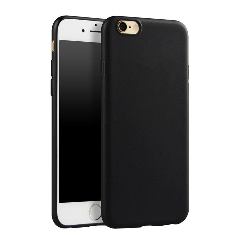 Husa Kabelwelt GKWQCHS139 pentru Apple iPhone 6/6s, Capac premium silicon slim, Negru mat