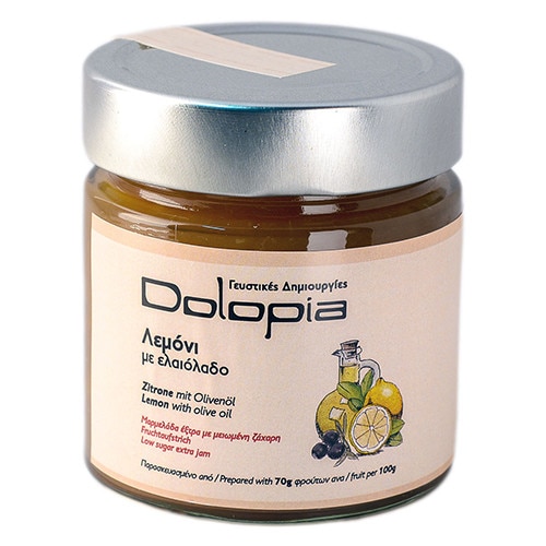 Gem de lamaie si ulei de masline, Dolopia, produs artizanal fara conservanti sau aditivi alimentari, borcan 280 g