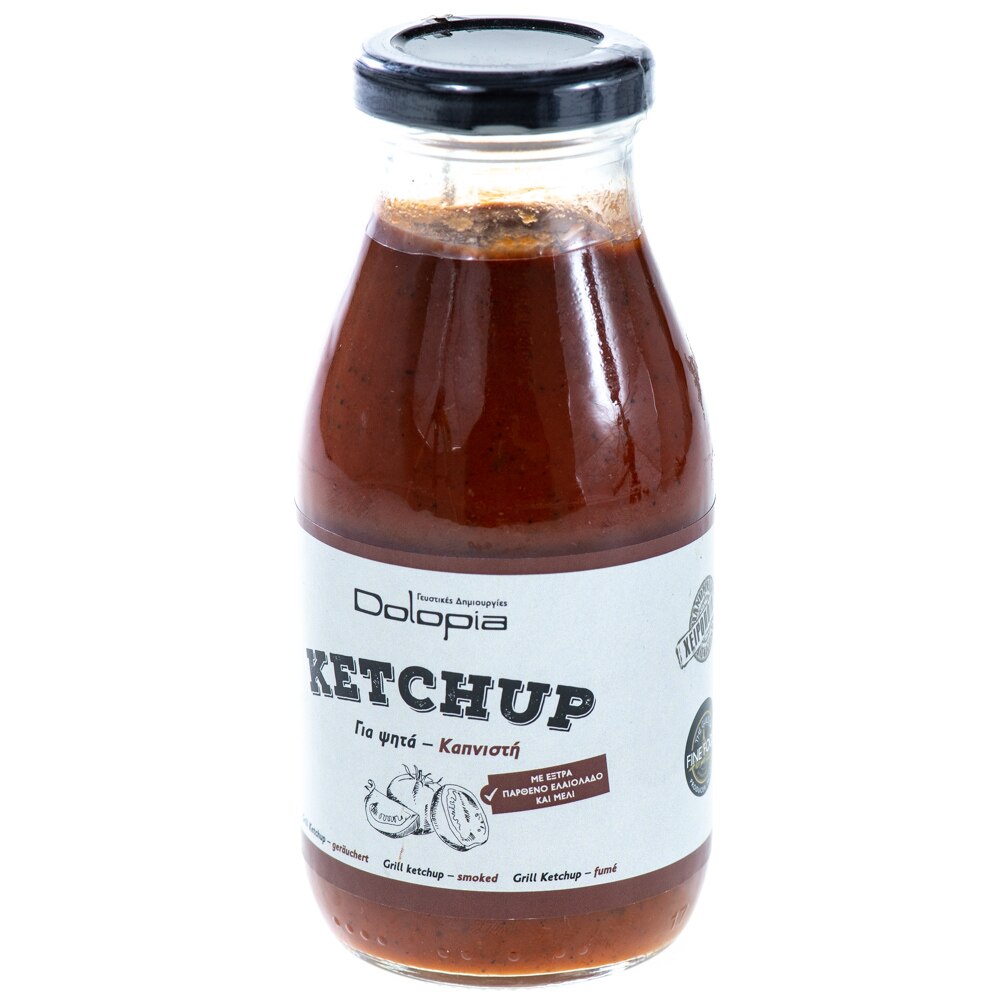 Ketchup afumat de casa, Dolopia, perfect in burgeri, cu carnati sau ca dressing pentru cartofi, 280 g