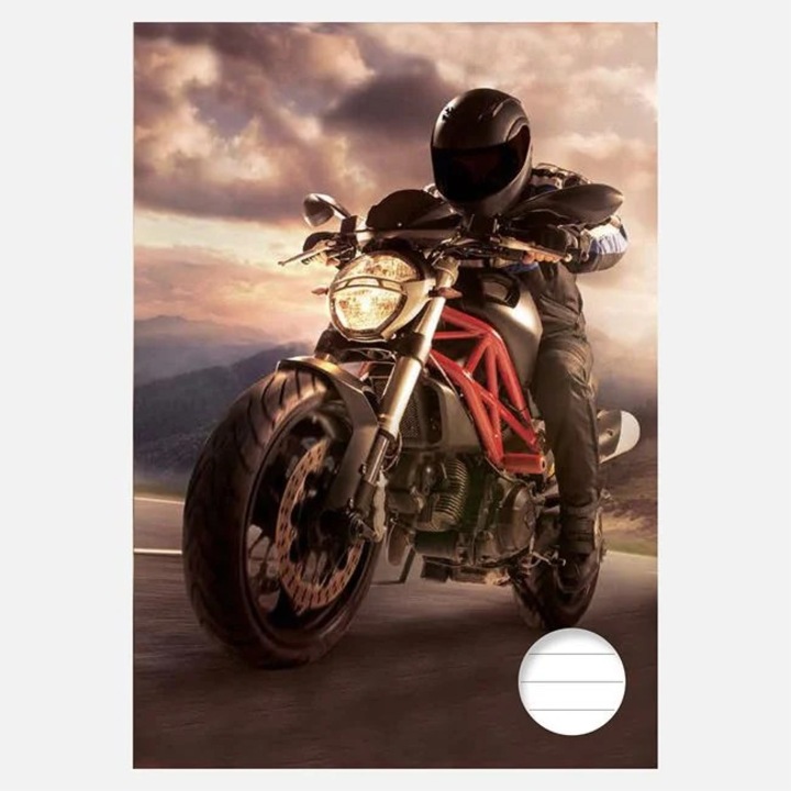 Caiet A5 Dictando Coperta cu Model Motocicleta 60F