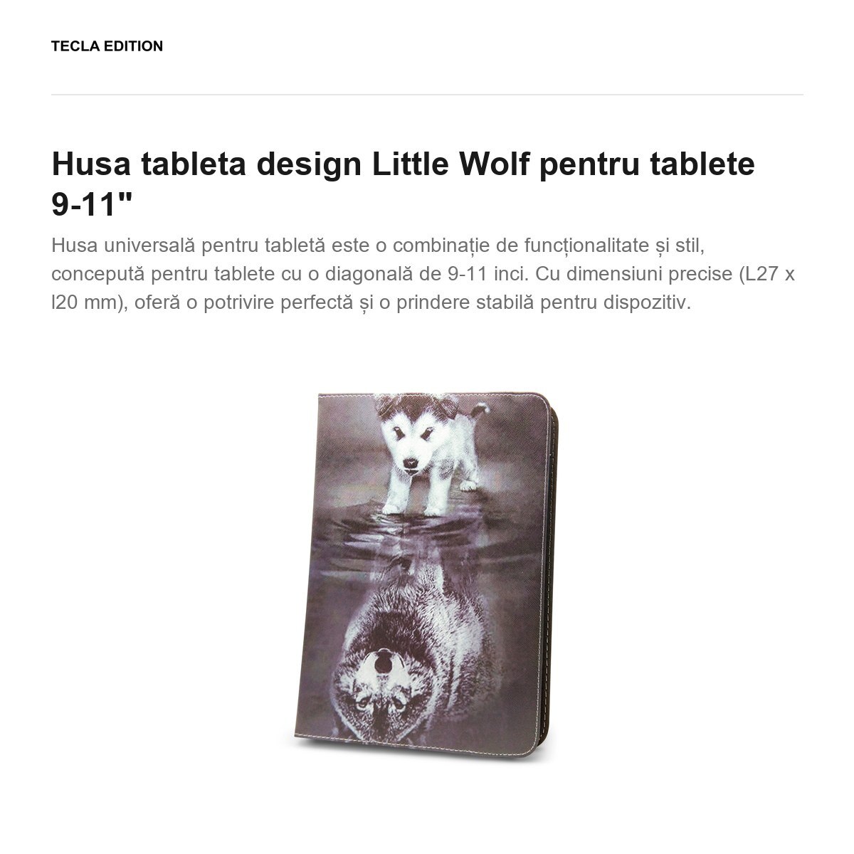Husa tableta design Little Wolf pentru tablete 9-11"