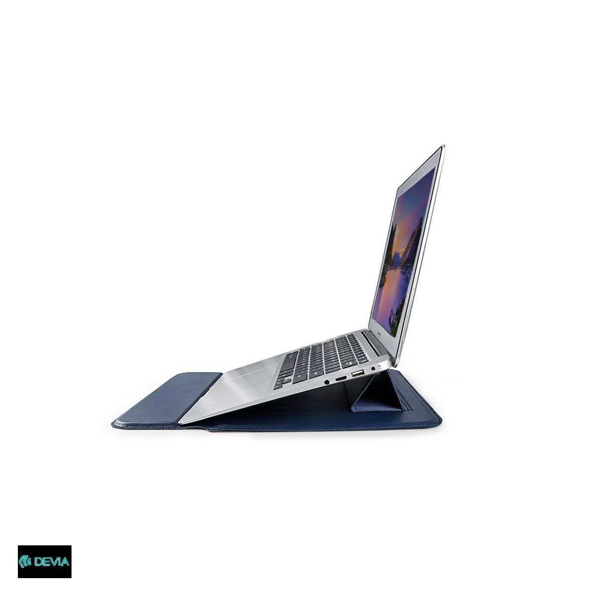 Husa laptop Devia Ultra-Thin 13.3", Albastru