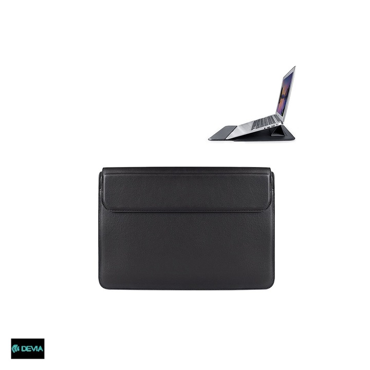 Husa laptop Devia Ultra-Thin 15.4", Negru