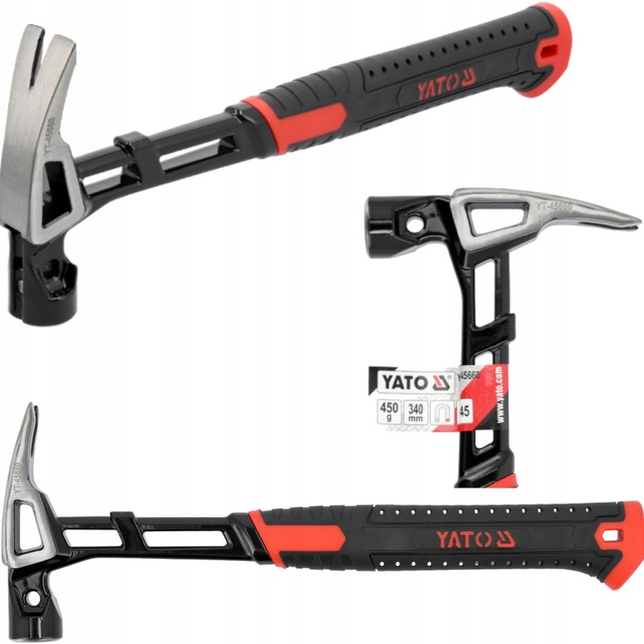 Ciocan Metalic Yato 450g cu Magnet si Extractor Cuie