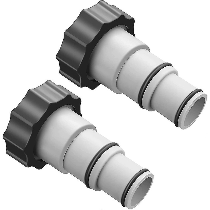 Intex kompatibilis menetes tömlőcsatlakozó FU-K027620260817-220, 1.5/1.25 hüvelykes tömlőhöz, szürke, 2 db-os készlet