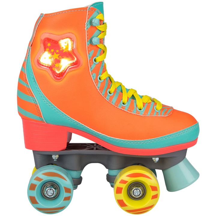 Nijdam Led Star Zebra 4 kerekű görkorcsolya (Méret: 31/32)