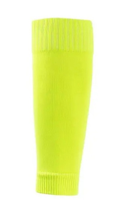 Sosete de fotbal din poliester, design tub lung, marime pentru adulti, sosete de protectie pentru tibie, 52,00 g, antrenament de fotbal Verde Fluorescent