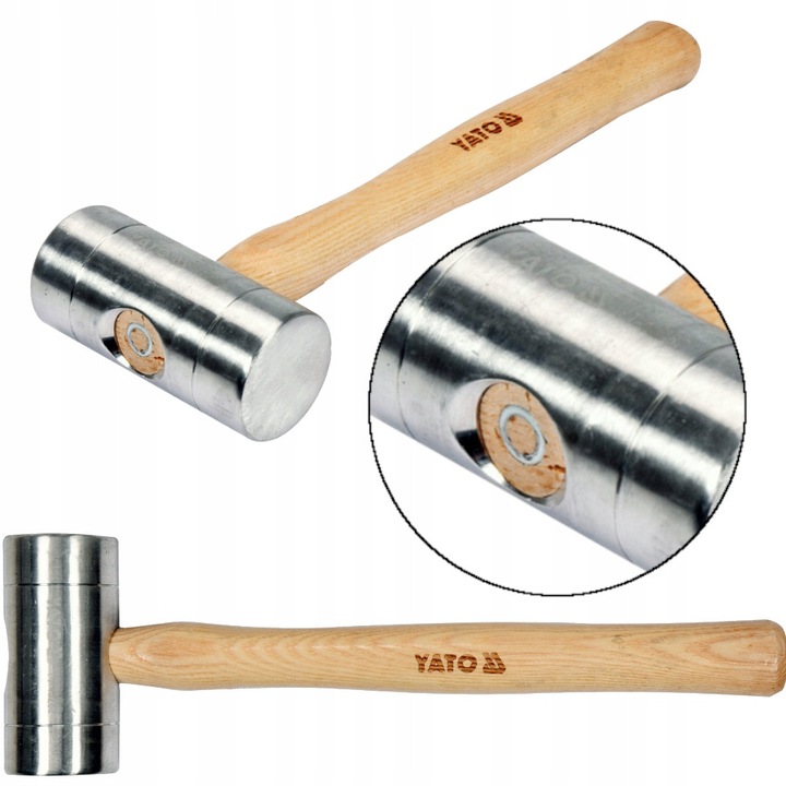 Ciocan Aluminiu 580g, 5cm, Tranca de Lemn, Profesional