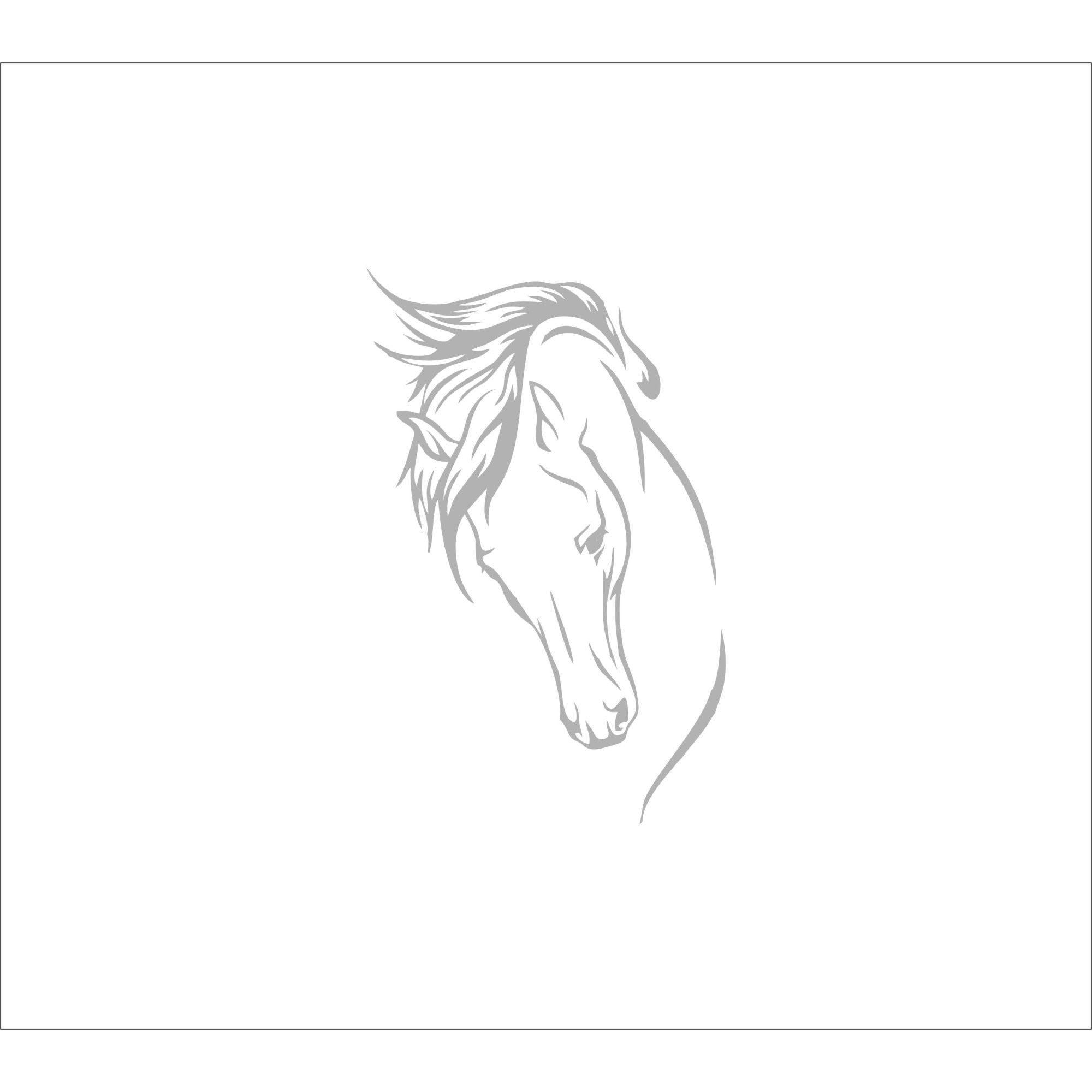 Sticker decorativ de perete Horse silhouette 100x65 cm