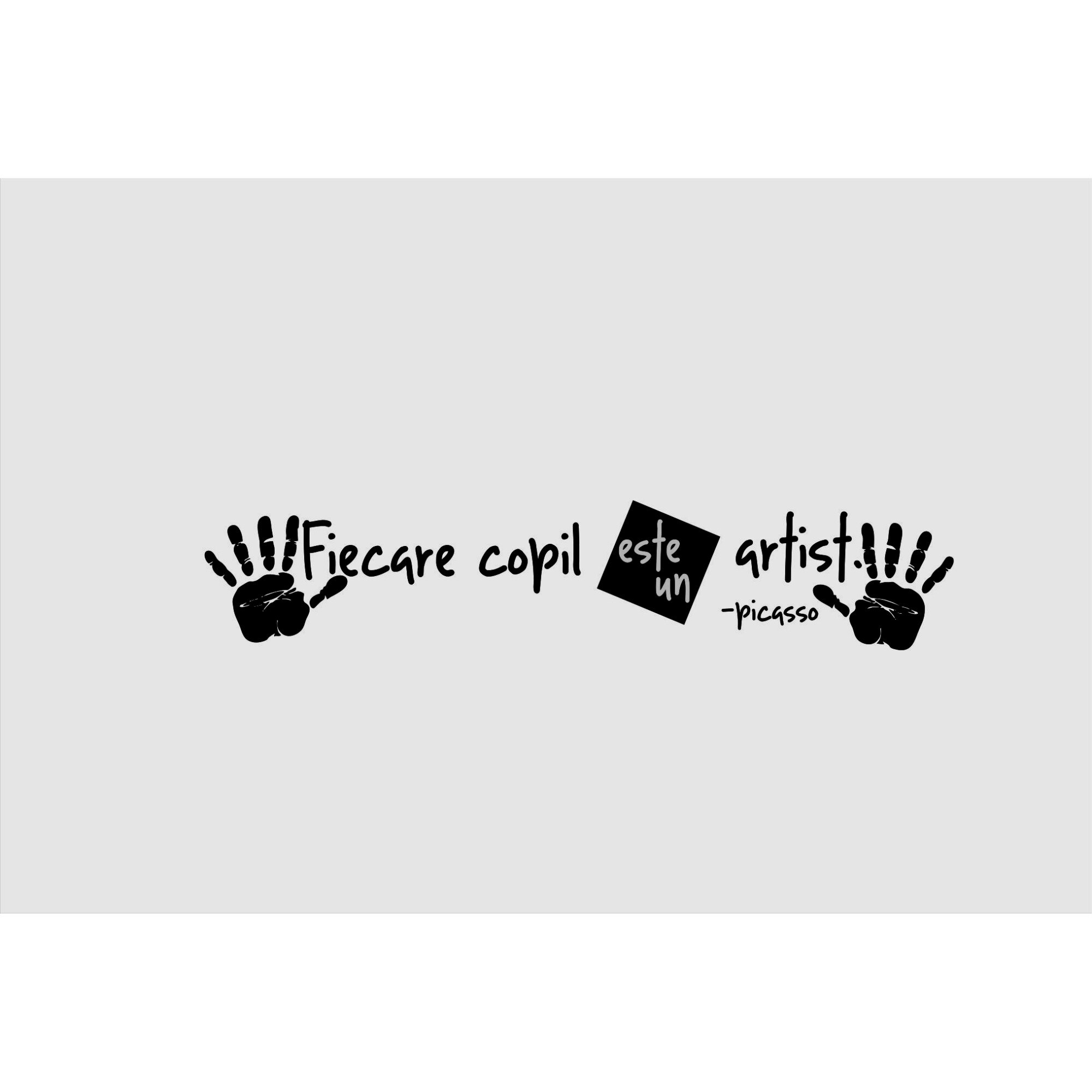 Sticker decorativ de perete negru 