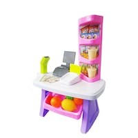 jucarie set supermarket cu 18 produse alimentare scanner bancnote mini cos de cumparaturi hartie abtibilduri imagen 5_0_
0