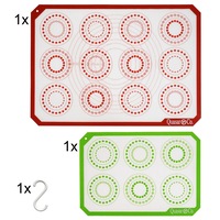 foaie antiaderenta folie copt silicon set 2 foi pentru cuptor 42 x 295 cm si 295 x 21 cm inlocuieste hartia de copt reutilizabil  gratuit carlig agatare foaie de copt cu forme quasarampco imagen 9_0_
0