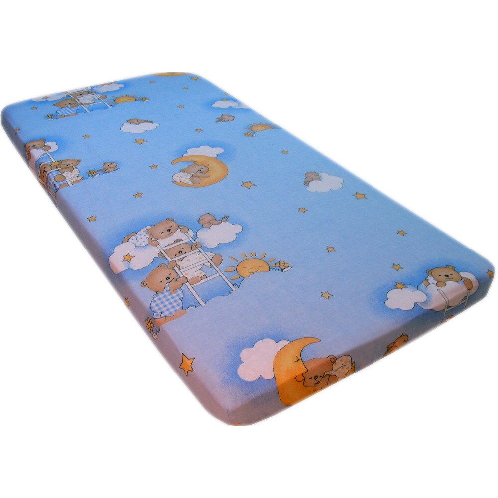 Cearceaf cu elastic ursuletul somnoros 140 x 70 cm