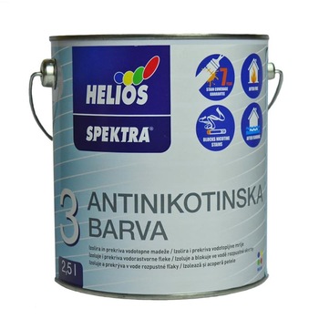 Vopsea antinicotina, HELIOS SPEKTRA, 2,5L Vopsea antinicotina, HELIOS SPEKTRA, 2,5L