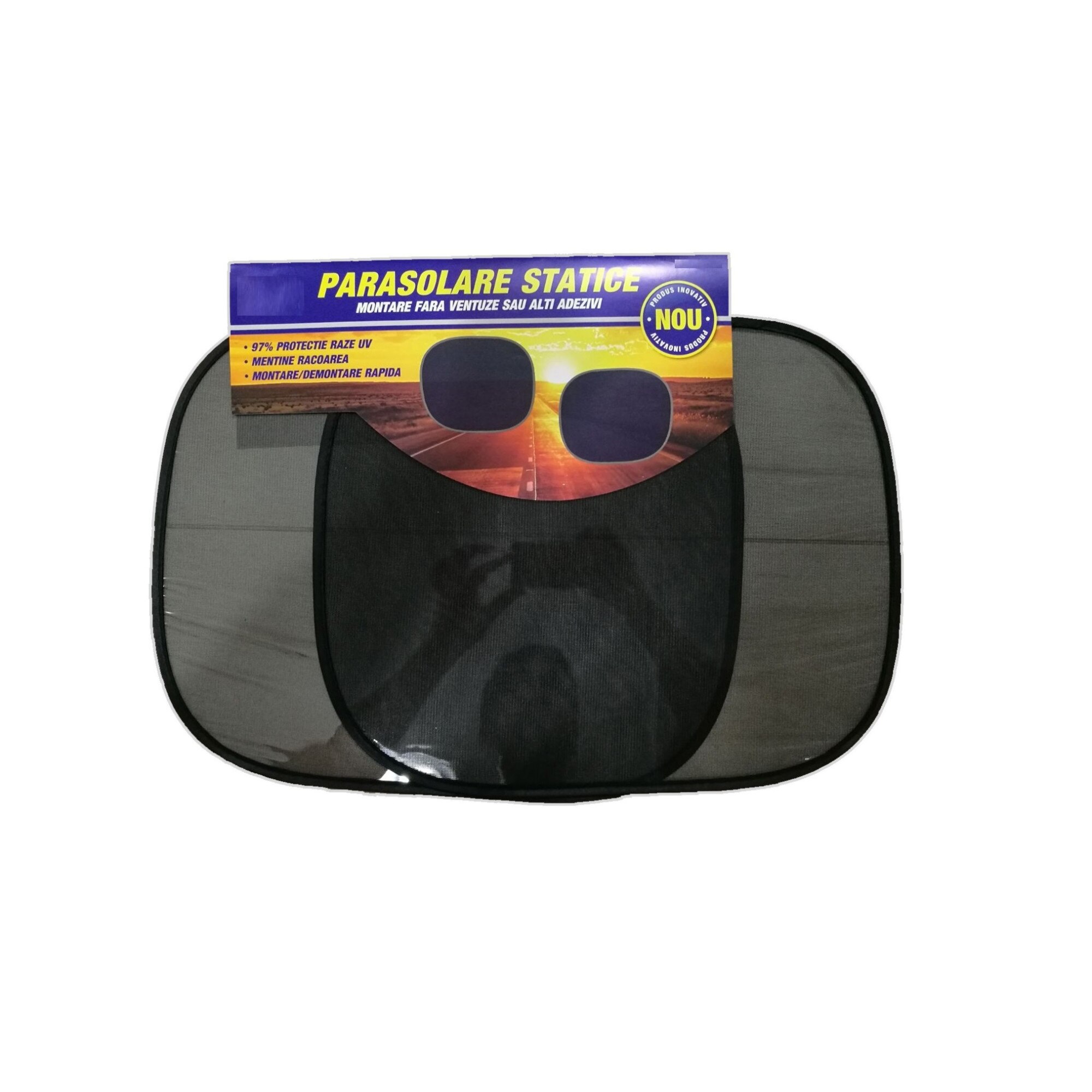 Set Parasolare auto, 36x44 cm, negre, set 2 buc.