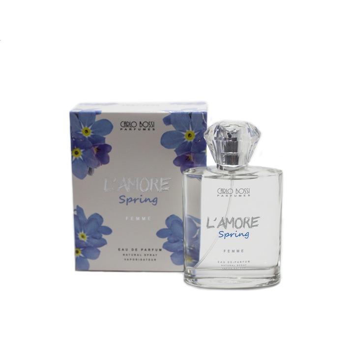 Apa de parfum, Carlo Bossi, L'Amore Spring, pentru femei, fresh, floral, oceanic, 100ml