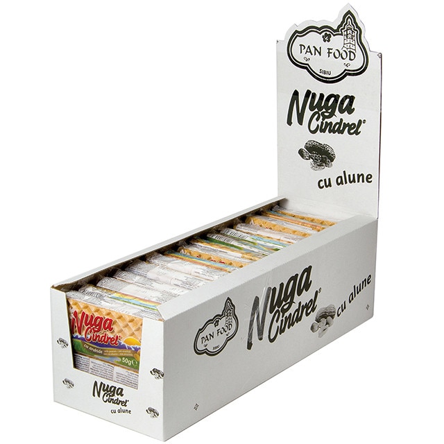Cutie Nuga, Nuga Cindrel cu vanilie si arahide, 30x 50 g