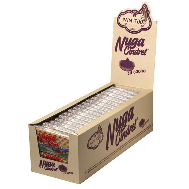 Cutie Nuga, Nuga Cindrel cu cacao, 30x 50 g