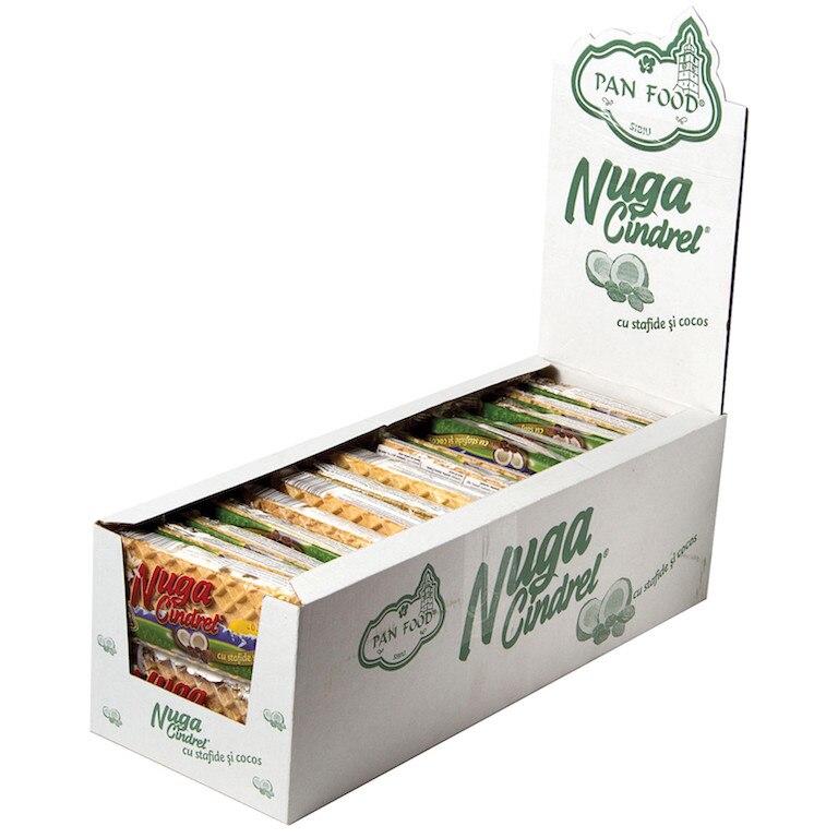 Cutie Nuga, Nuga Cindrel cu stafide si cocos, 30x 50 g