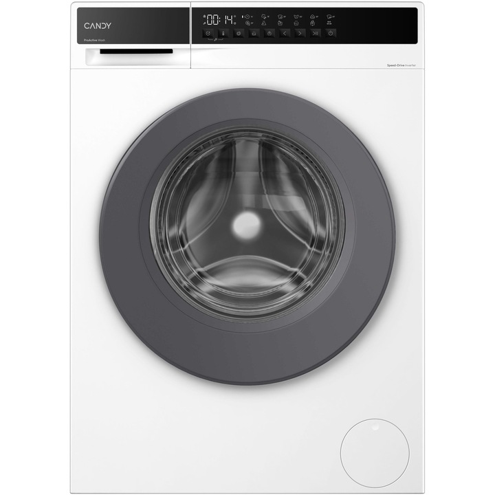 Masina de spalat rufe Candy EY 210G8-S, clasa A-20%, 10 kg, 1200 rpm, Motor Inverter, ProActive Wash, Soft Drum, Smart Dual Spray, alba