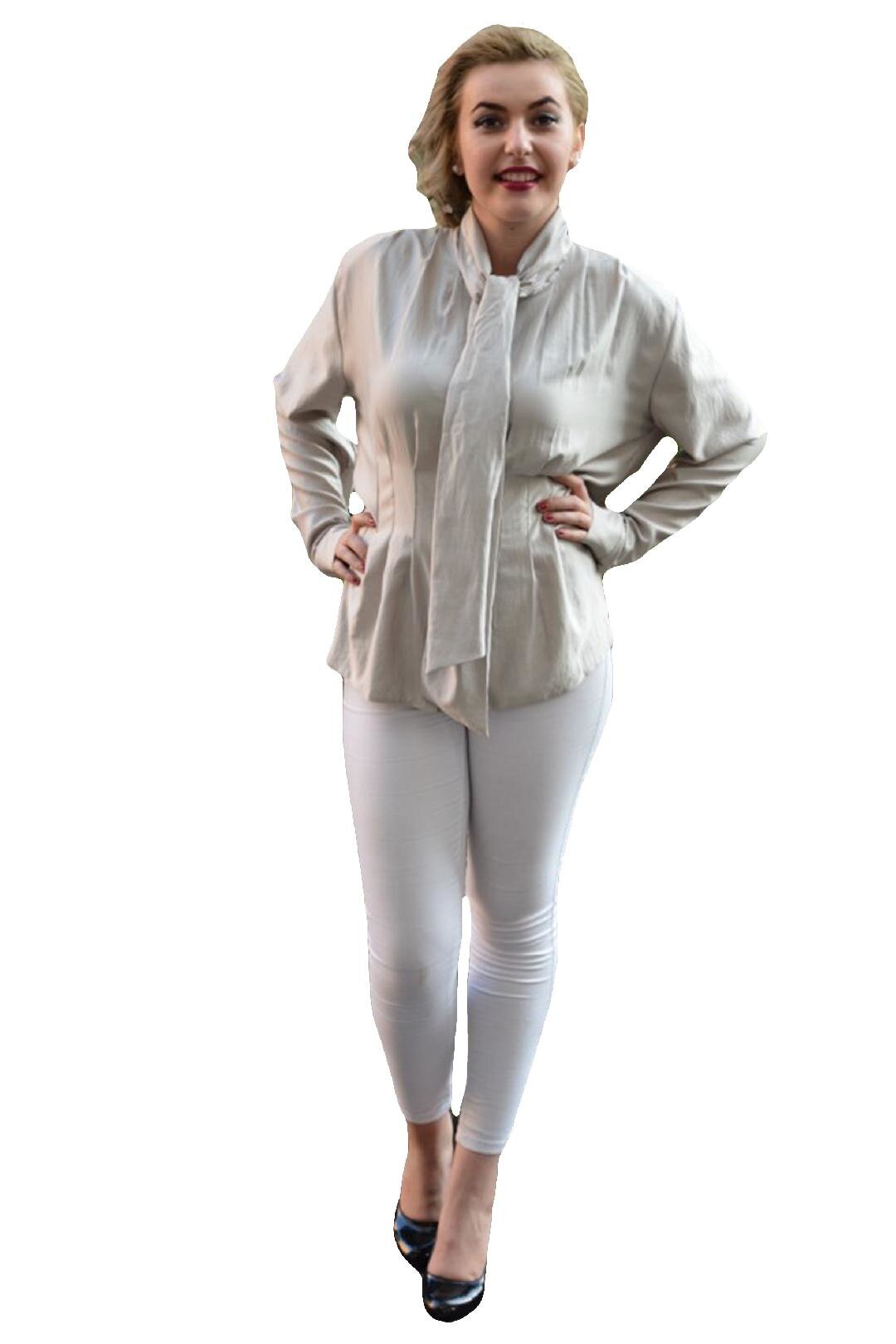 Camasa de ocazie din material fin, D&J Exclusive, Bej