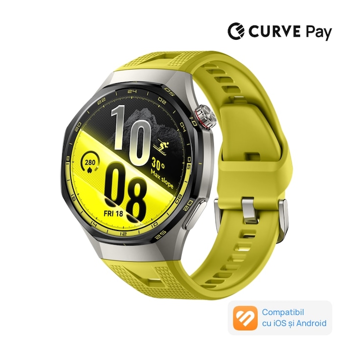 Smartwatch HUAWEI Watch Fit 5, Silver Aluminium with White Fluoroelastomer Strap + 1 Month Health+