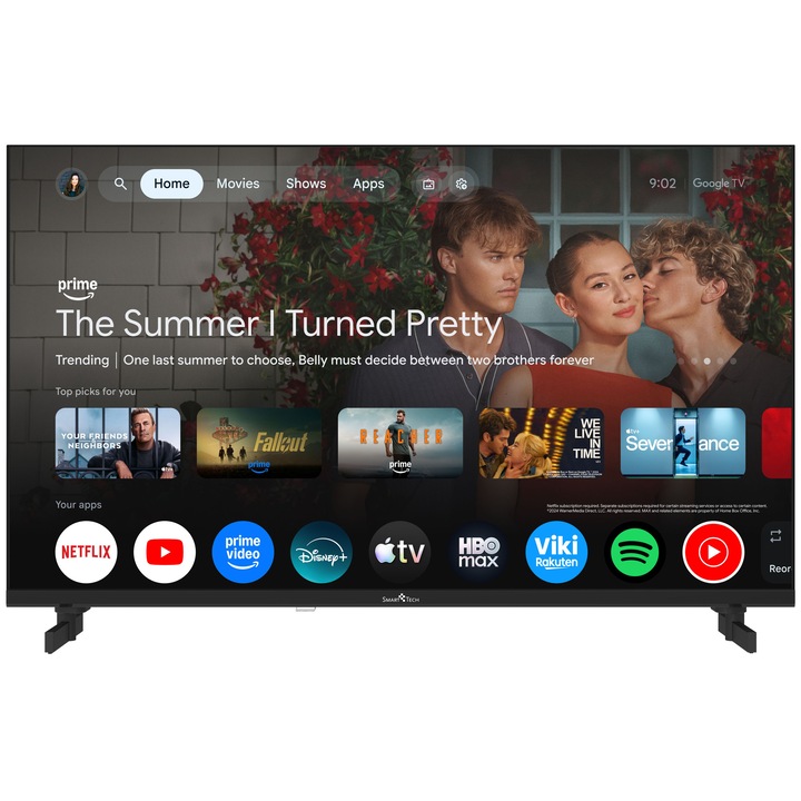 Televizor Smart Tech QLED 32FQ11V, 80 cm, Smart Google TV, Full HD, Clasa E